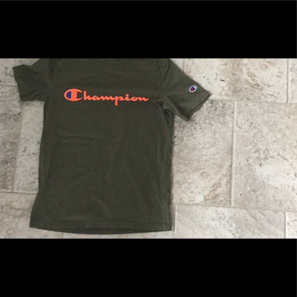 Boys Size Medium Olive Green Champion TShirt